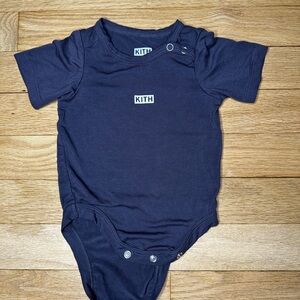 Kith 0-3M Charcoal Onesie